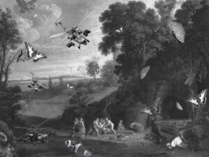 poster i svartvitt av Torbjörn Damm